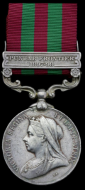 India General Service 1895-1908, 1 clasp, Punjab Frontier 1897-98 - 45th Sikhs