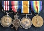 Military Medal and trio to a Trench Mortar Battery.