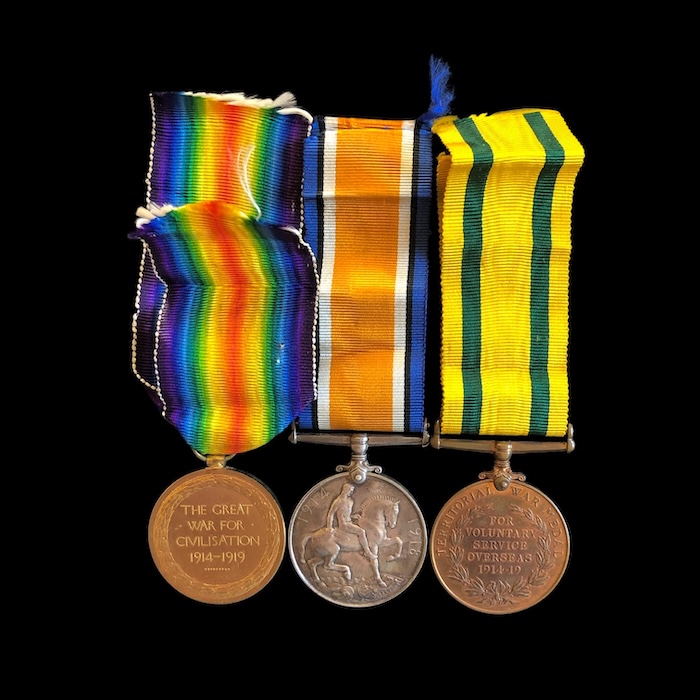 Territorial Force War medal group - 1/7th Hampshire Regiment. - Image 3