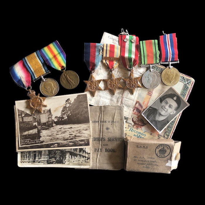 Family group - Kings Shropshire Light Infantry and Army catering Corps.