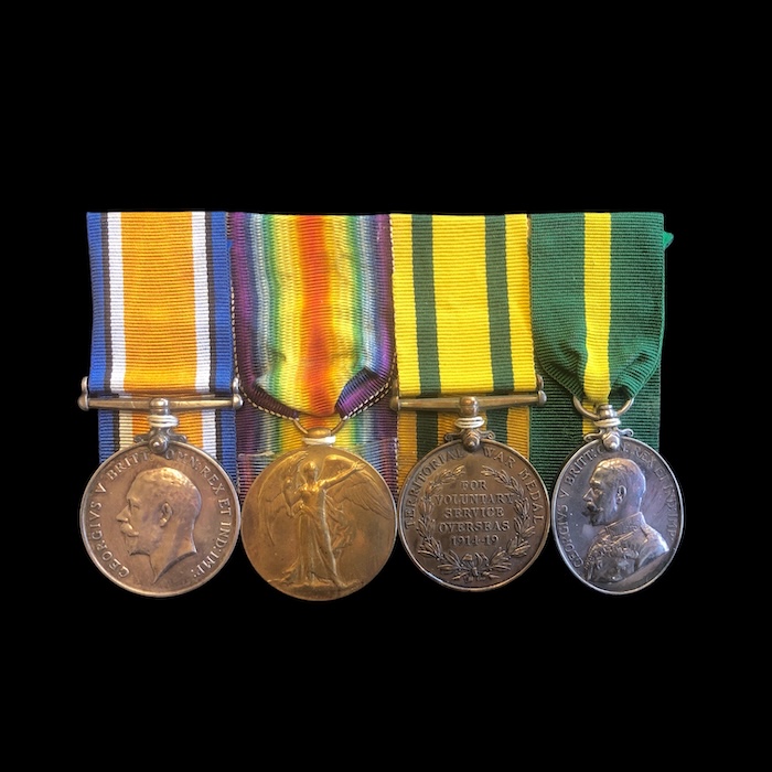 WW1 Territorial Forces group - 6th battalion, East Surrey regiment (5th The Queens Regiment on T.F.E.M.)