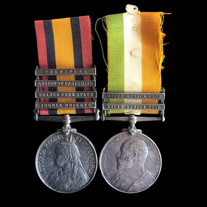 Boer War pair - 1st Battalion Royal Dragoons.