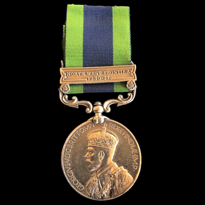 India General Service, 1908, clasp, Northwest Frontier 1930-31- Guides Cavalry.