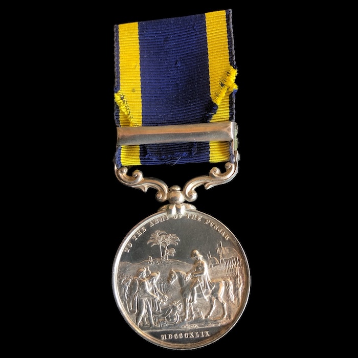 Punjab 1848-59, clasp, Goojerat - 53rd Foot (Shropshires) Died July 1849. - Image 2
