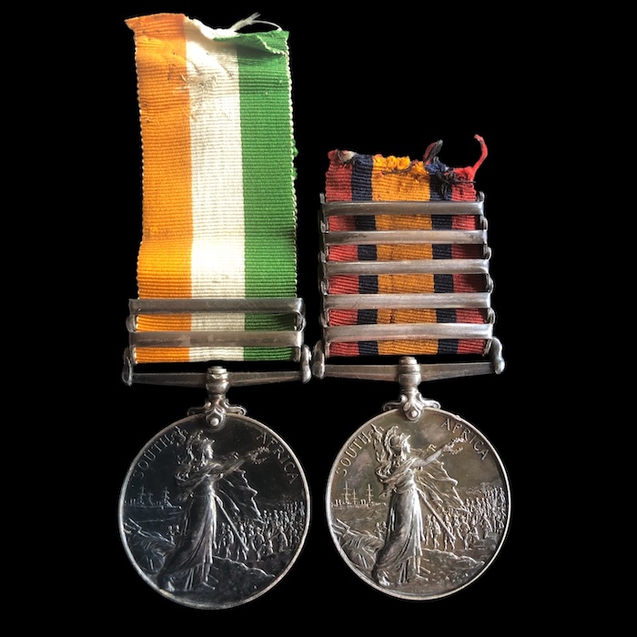 Boer War pair - with Talana clasp, 67th battery Royal Field Artillery. - Image 2