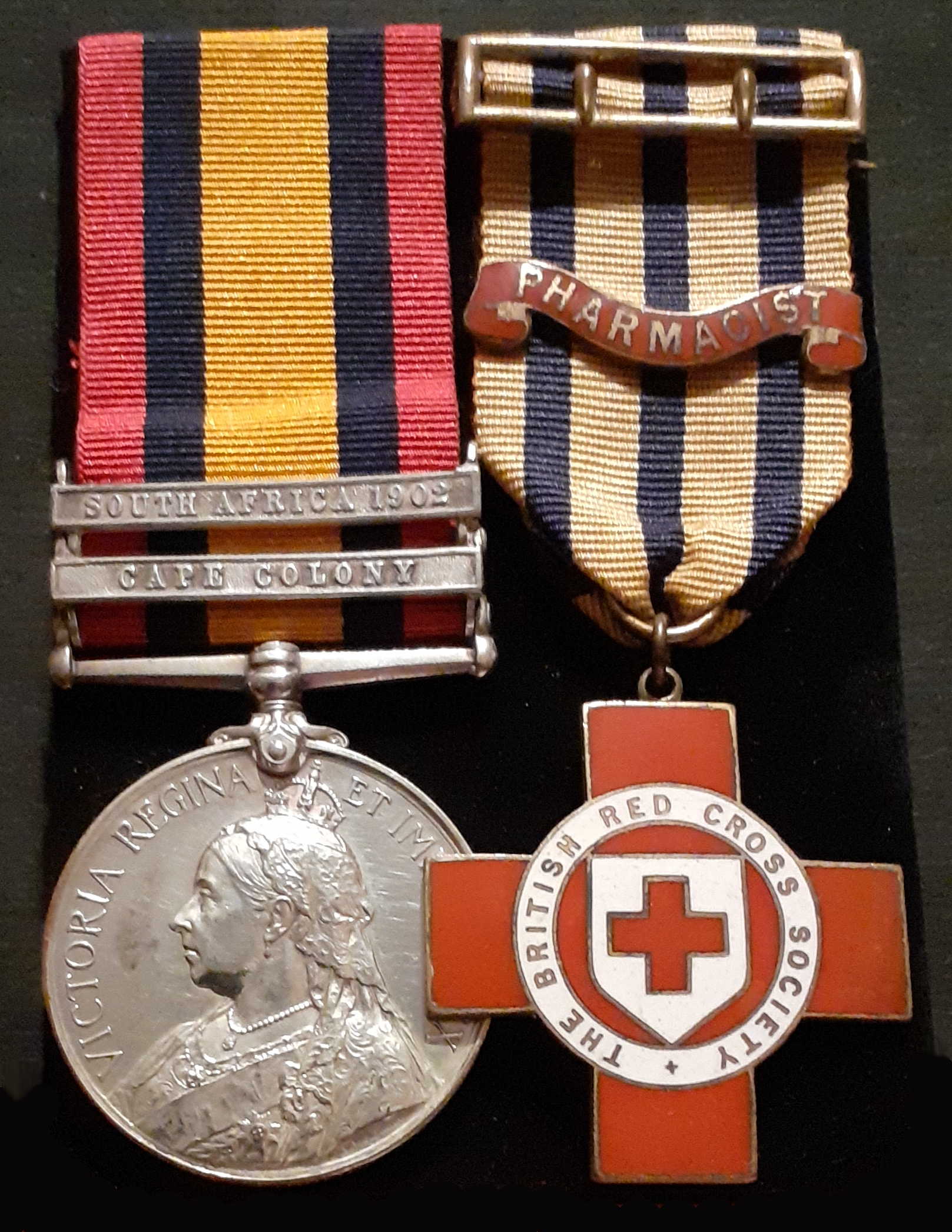 Boer War and Red Cross Medals to a Pharmacist – John Sanders of Crewkerne, Dorset.