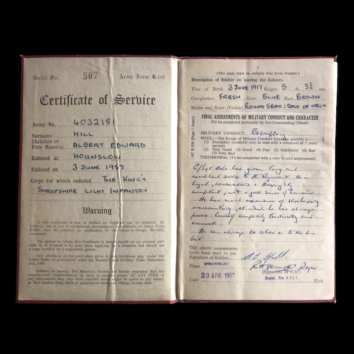 A Good WW2 (Dunkirk Veteran), Palestine and Korea Long Service group to a Colour Sergeant in the Kings Shropshire Light Infantry. - Image 4