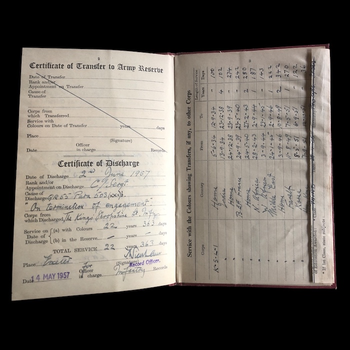 A Good WW2 (Dunkirk Veteran), Palestine and Korea Long Service group to a Colour Sergeant in the Kings Shropshire Light Infantry. - Image 6