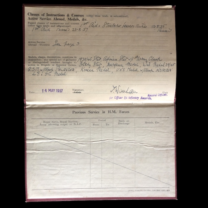 A Good WW2 (Dunkirk Veteran), Palestine and Korea Long Service group to a Colour Sergeant in the Kings Shropshire Light Infantry. - Image 5