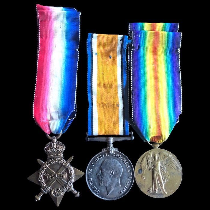 1914-15 trio, Officer 3rd and 8th battalions North Staffordshire Regiment, Wounded and Prisoner of War.