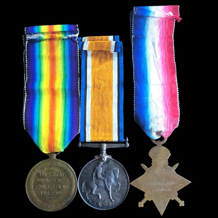 1914-15 trio, Officer 3rd and 8th battalions North Staffordshire Regiment, Wounded and Prisoner of War. - Image 2