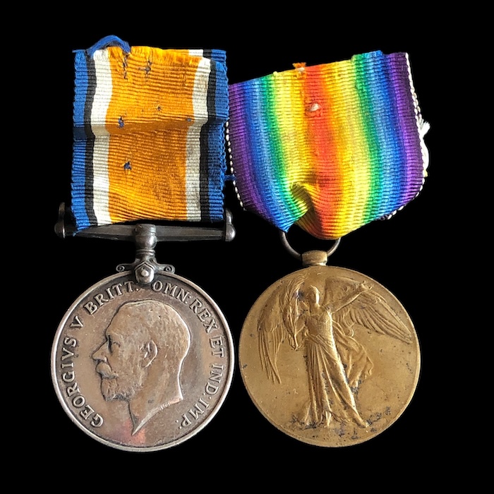 WW1 pair - 1st battalion Royal Welsh Fusiliers.