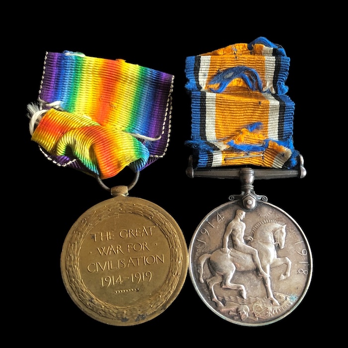 WW1 pair - 1st battalion Royal Welsh Fusiliers. - Image 2